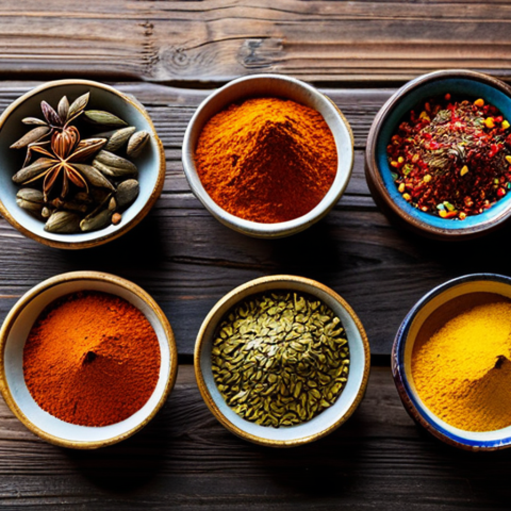 국제요리사 자격증 준비생의 주간 스케줄 - Spice Market Still Life**

"A vibrant and colorful still life photograph featuring various spices (c...