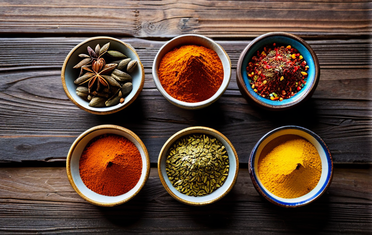 국제요리사 자격증 준비생의 주간 스케줄 - Spice Market Still Life**

"A vibrant and colorful still life photograph featuring various spices (c...