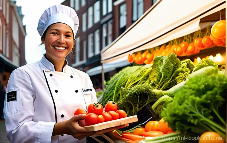 요리사로서 창의력 개발 방법 - Prompt 1: A Chef's Market Inspiration in Amsterdam**